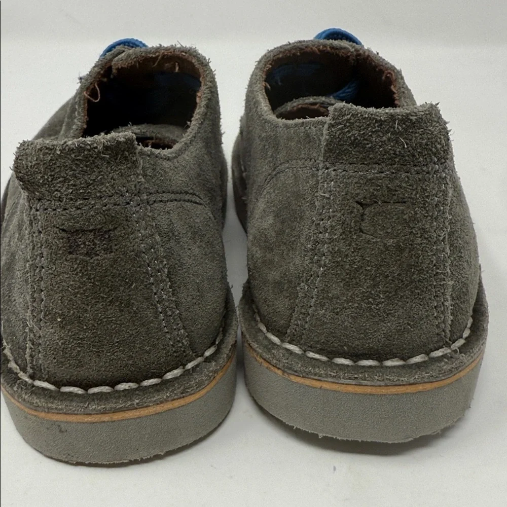 Florsheim Gray Suede Kid’s Oxfords with Blue Laces Size 12M